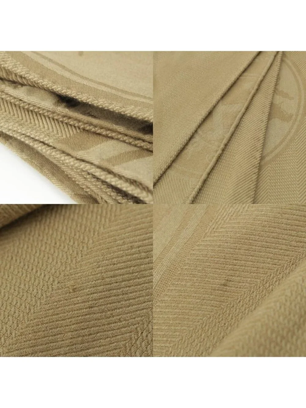 Hermes New Bliss Cashmere Silk Shawl Khaki Green Scarf